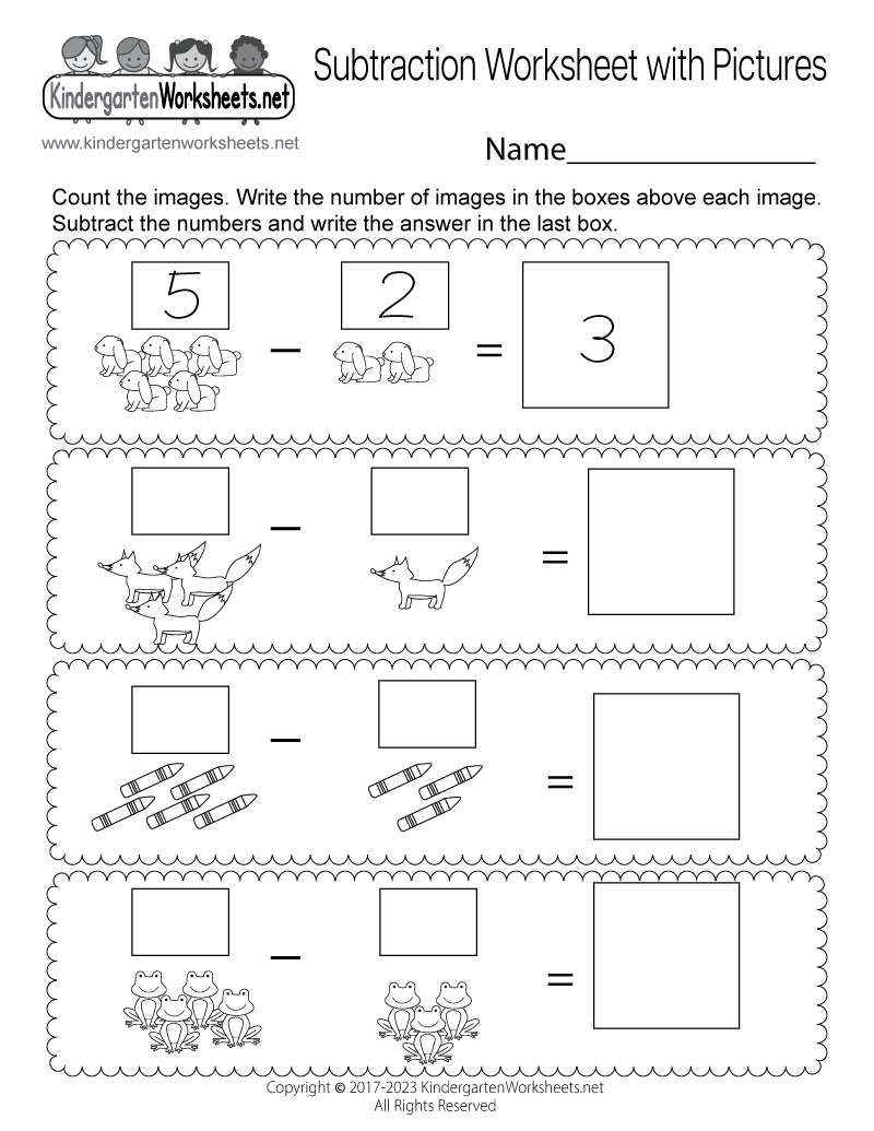 free printable subtraction worksheets