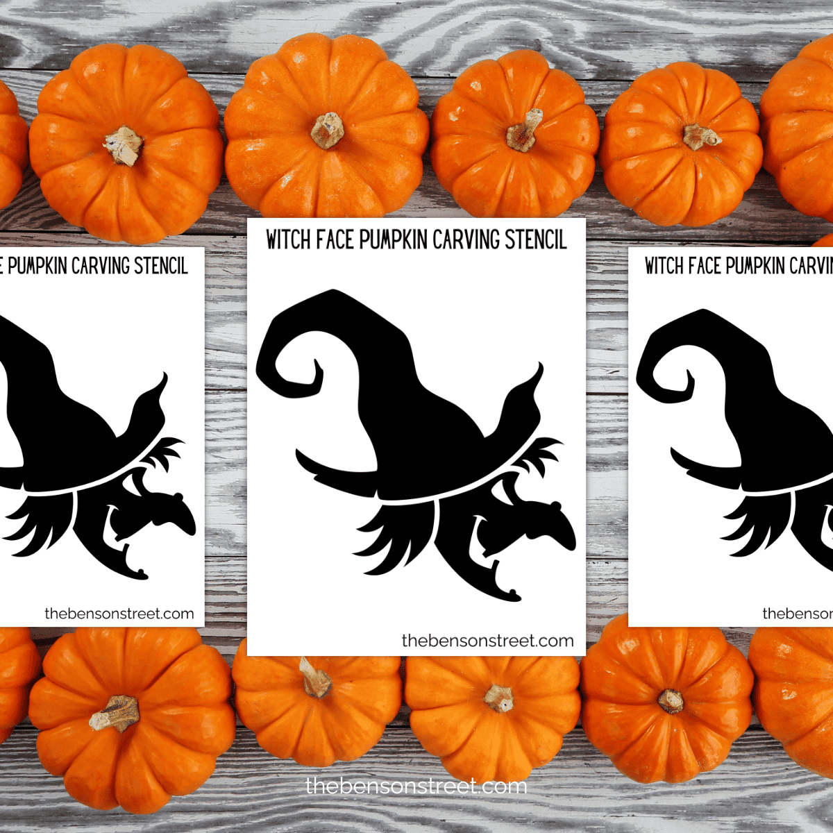 Free Printable Witch Pumpkin Stencil For Halloween Carving The Benson Street