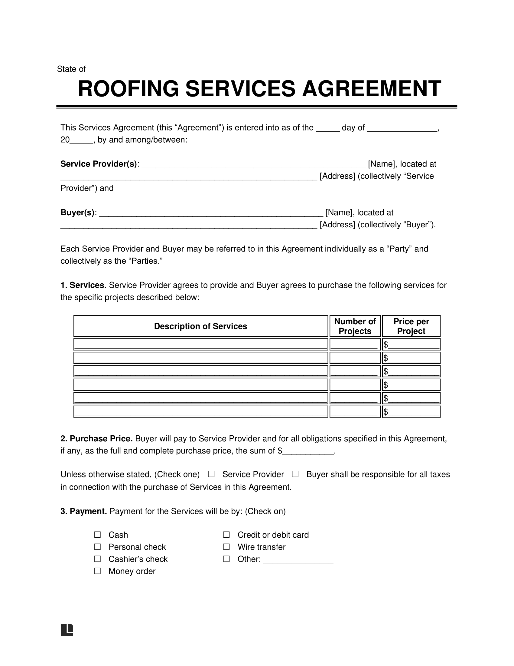 Free Roofing Contract Template PDF Word Free Roofing Contract Template PDF Word