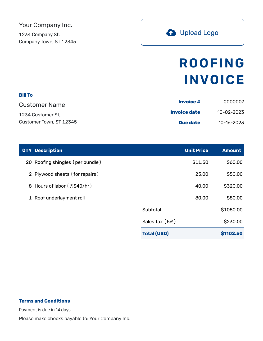 roofing estimate template roofing estimate template