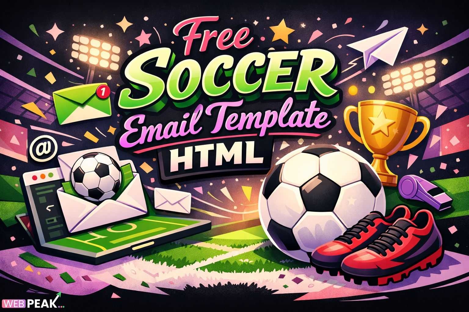 Free Soccer Email Template HTML Web Peak