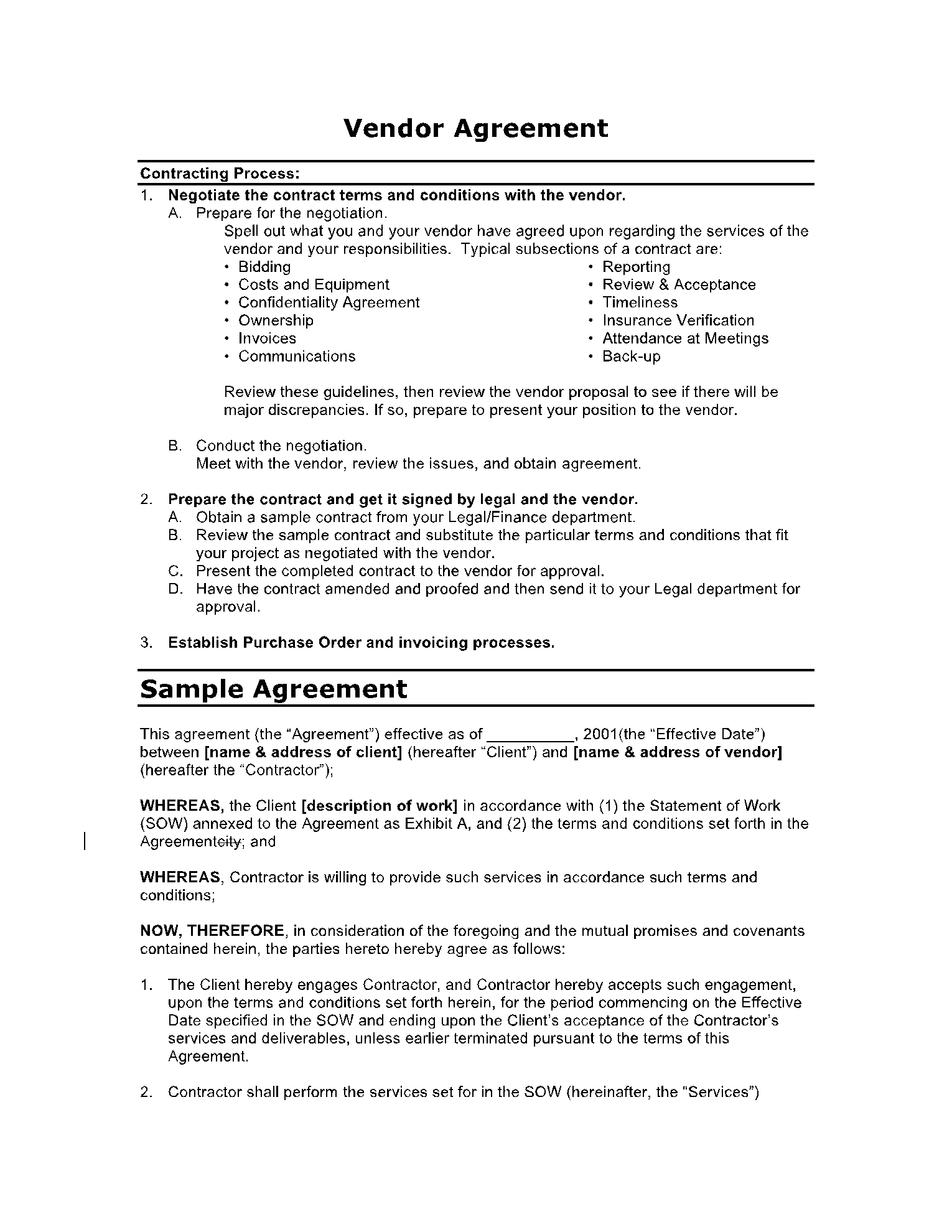 Free Vendor Agreement Template In 2021 CocoSign Free Vendor Agreement Template In 2021 CocoSign