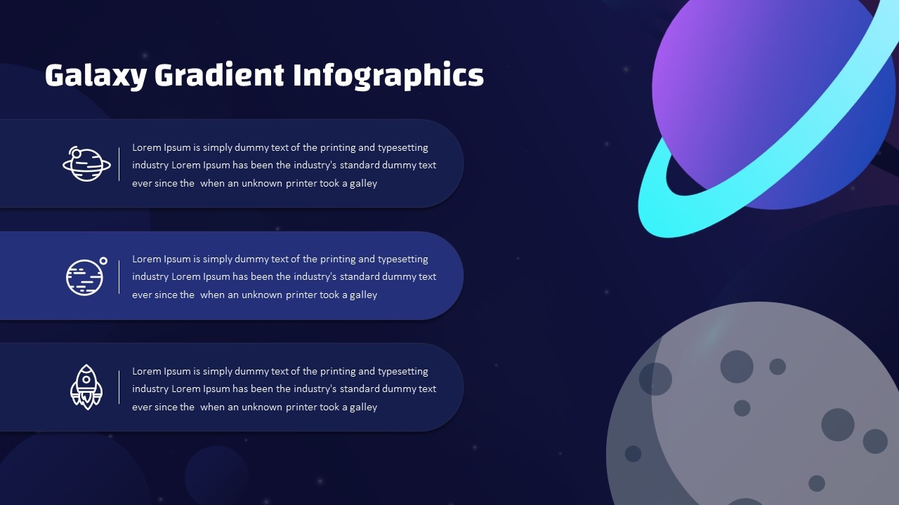 Galaxy Gradient Infographics PowerPoint Template SlideKit
