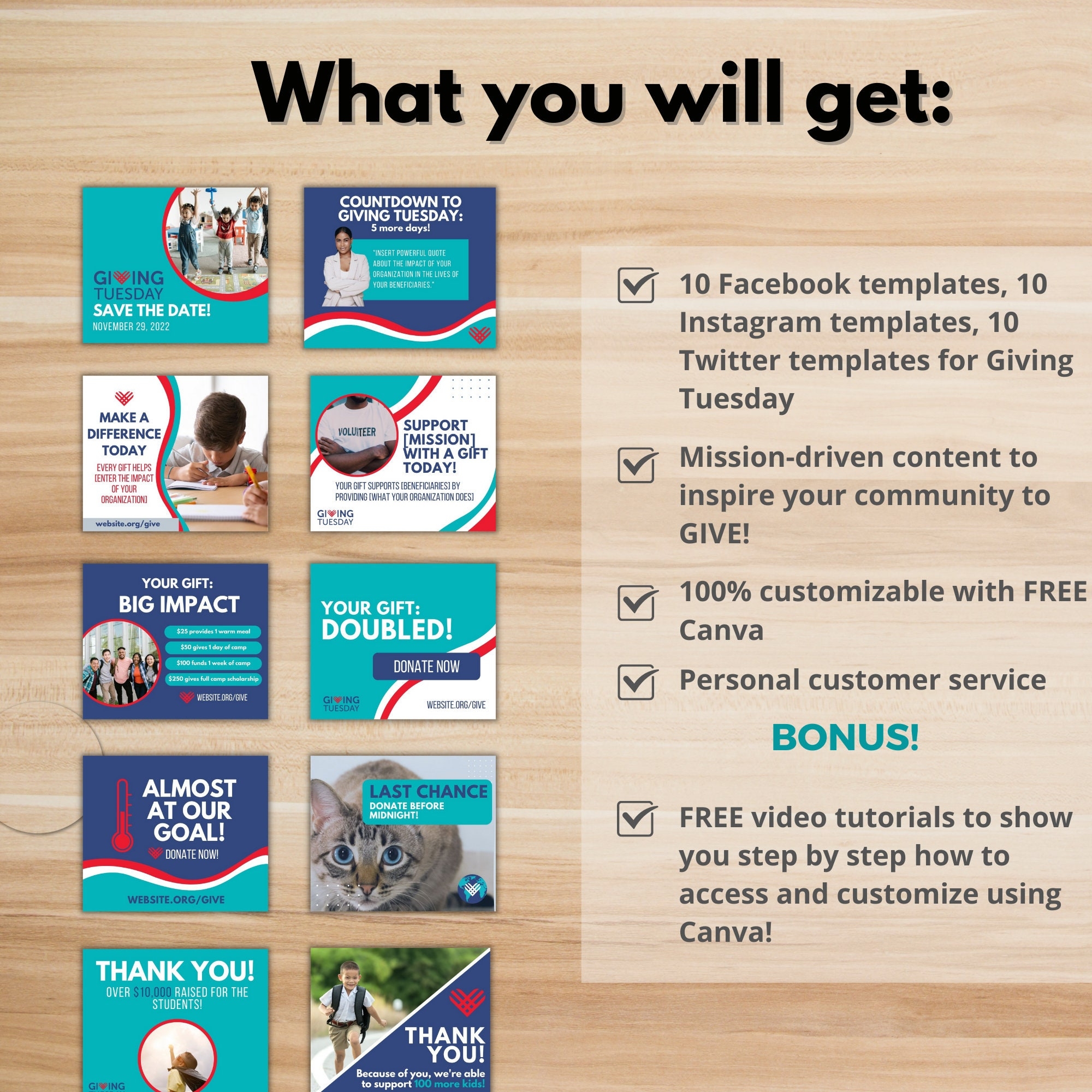 GIVING TUESDAY Social Media Templates Canva Templates Nonprofit Social Media Templates Instagram Templates Facebook Campaign Kit Etsy GIVING TUESDAY Social Media Templates Canva Templates Nonprofit Social Media Templates Instagram Templates Facebook Campaign Kit Etsy