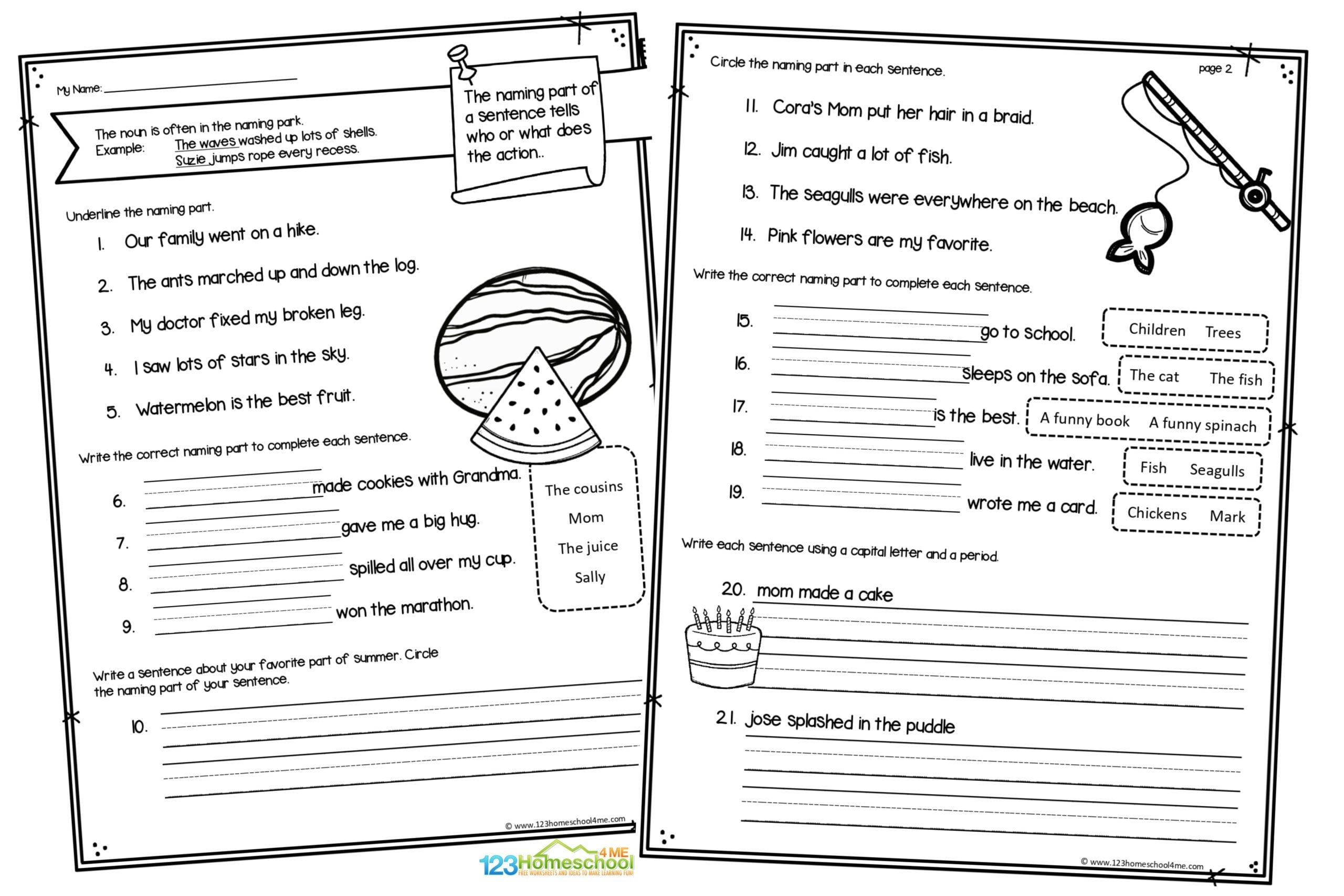 Grade 2 English Worksheets 123 Homeschool 4 Me Grade 2 English Worksheets 123 Homeschool 4 Me