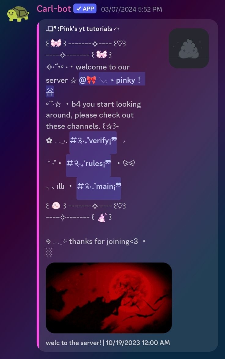 Halloween Themed Welcome Message