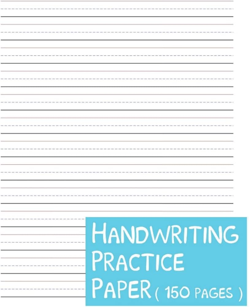 handwriting template for kindergarten