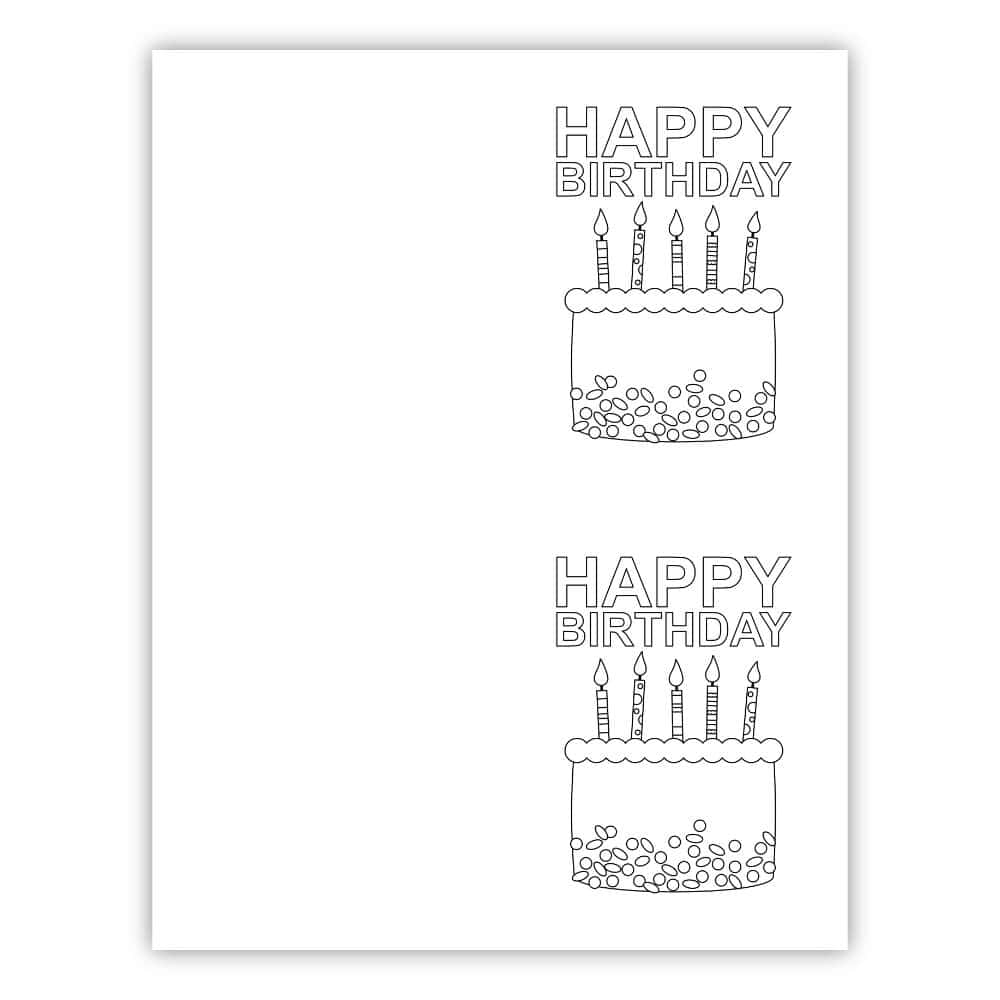 Happy Birthday Coloring Cards Sunshine And Rainy Days Happy Birthday Coloring Cards Sunshine And Rainy Days