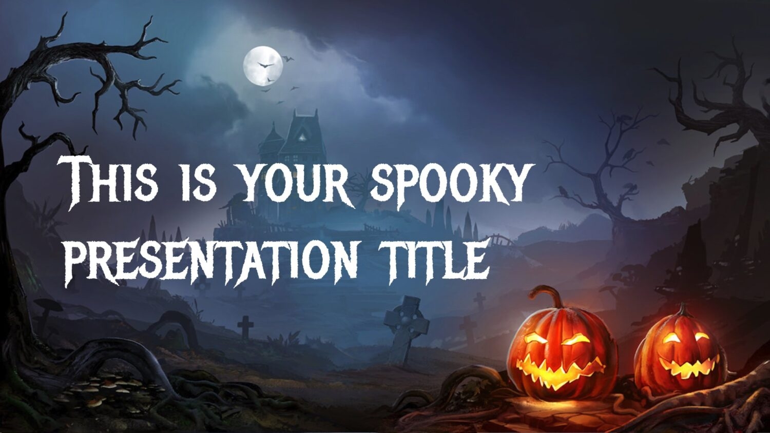 Haunted House Halloween Free PPT Google Slides Template SlidesCarnival