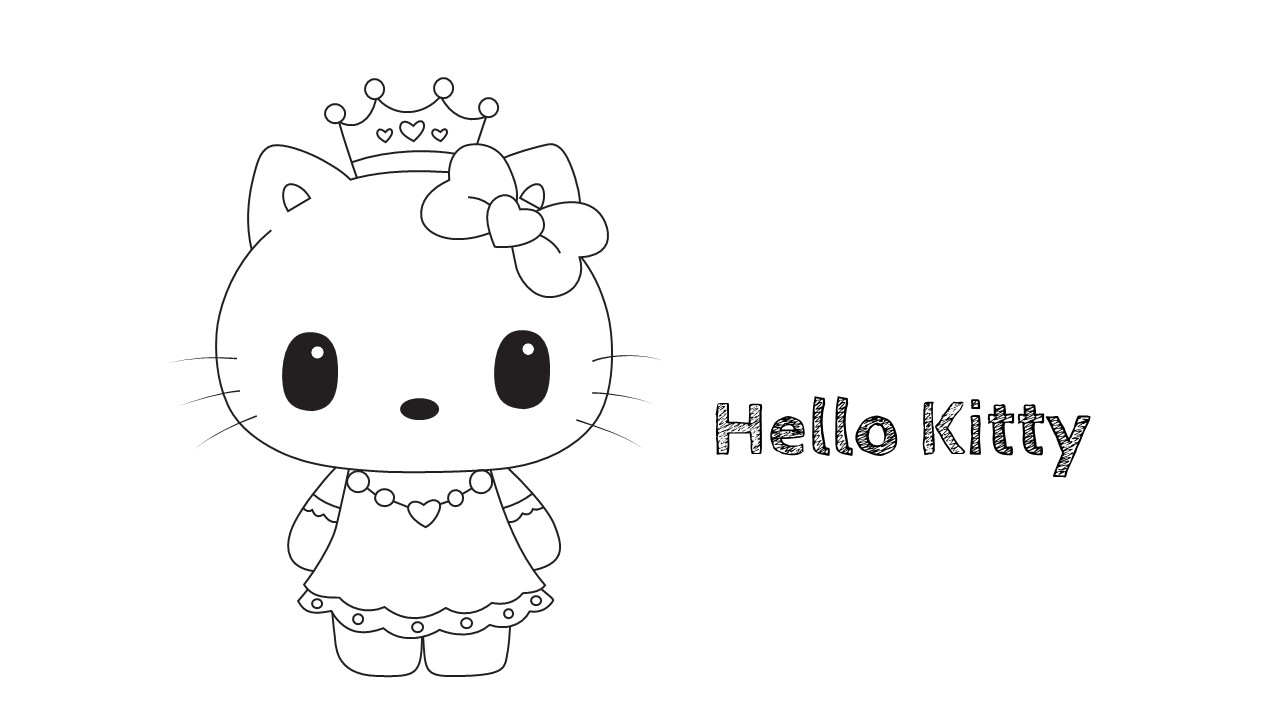 Hello Kitty Coloring Pages Template PowerPoint And Google Slides SlideChef