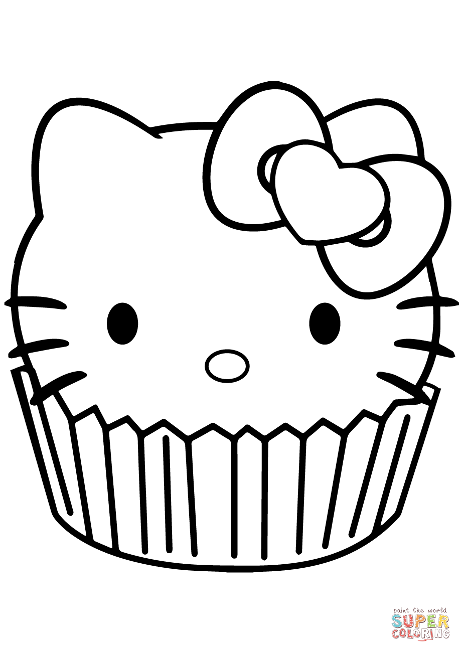 Hello Kitty Cupcake Coloring Page Free Printable Hello Kitty Cupcake Coloring Page Free Printable