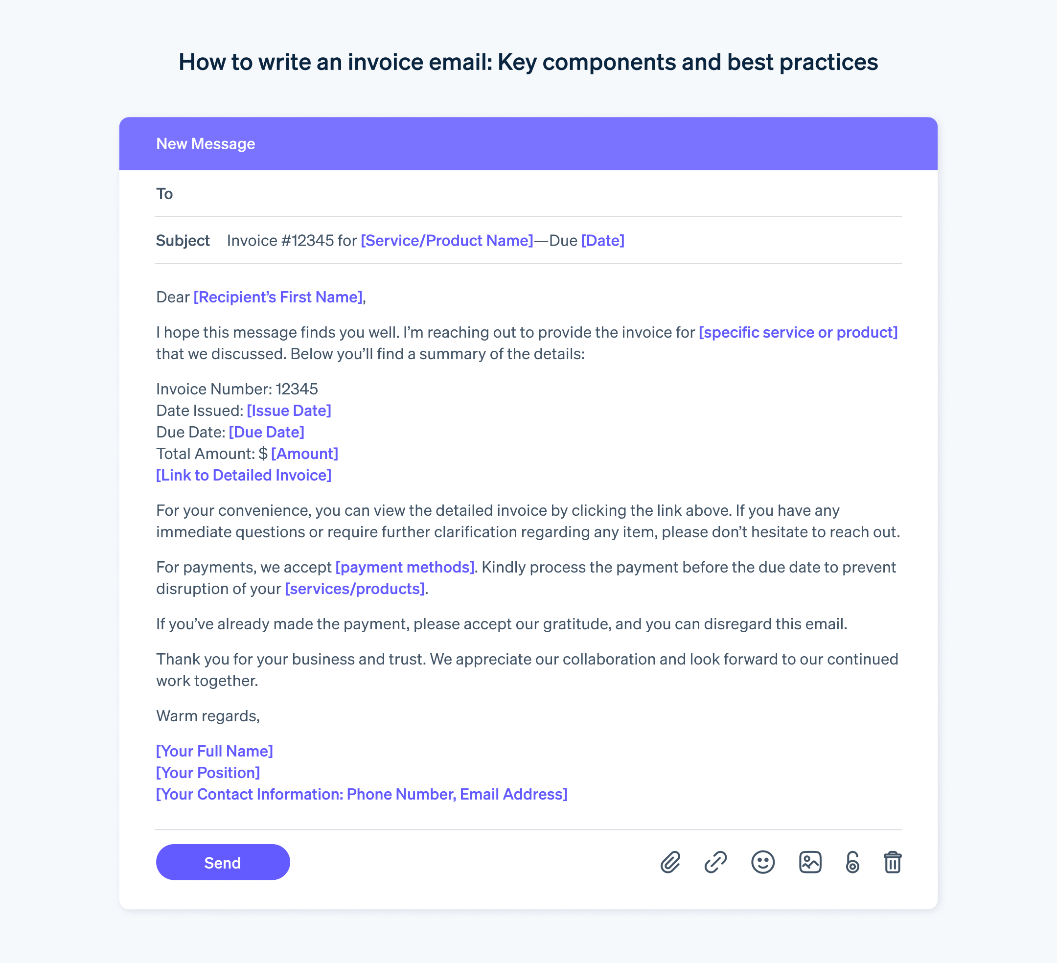 invoice email template invoice email template