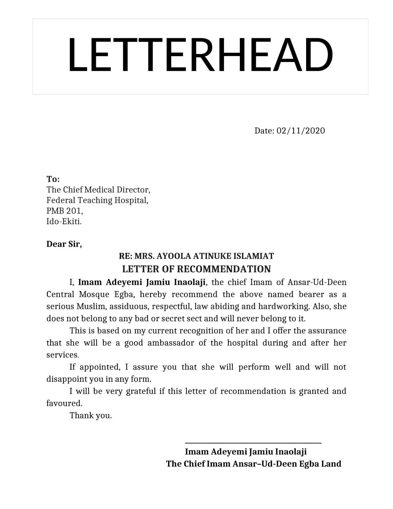 letter of attestation template letter of attestation template