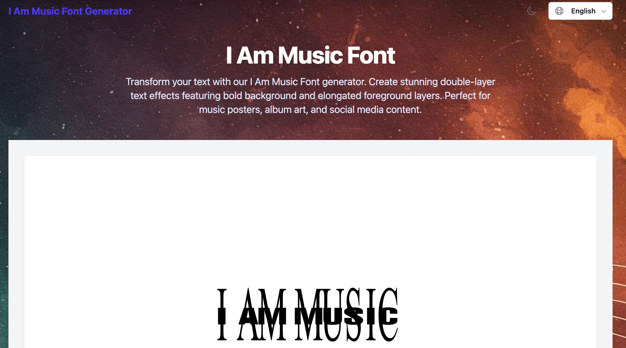 I Am Music Font Create Double Layer Text Effects Free Tool