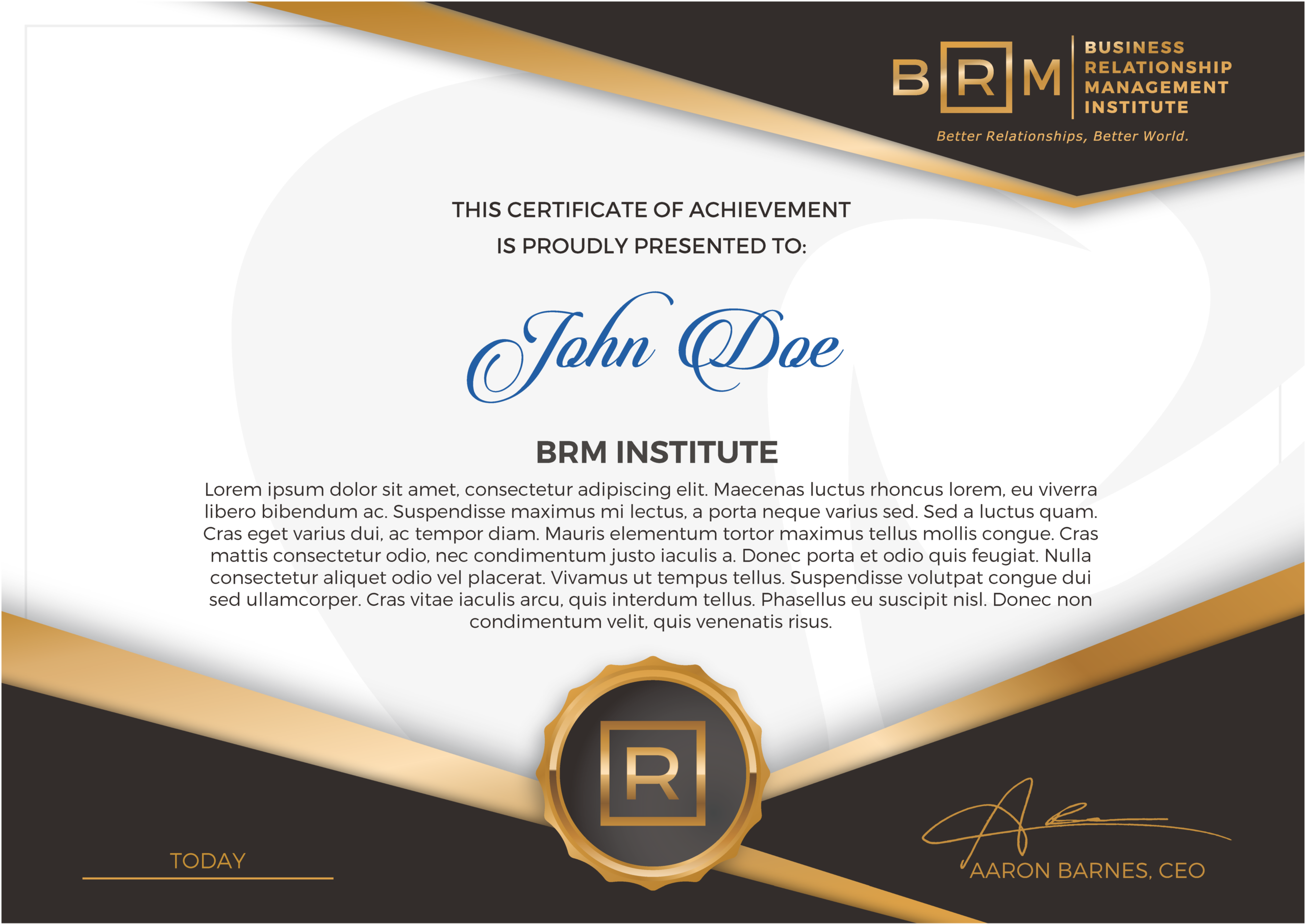 I ve Earned My BRM Certificate Of Experience I ve Earned My BRM Certificate Of Experience