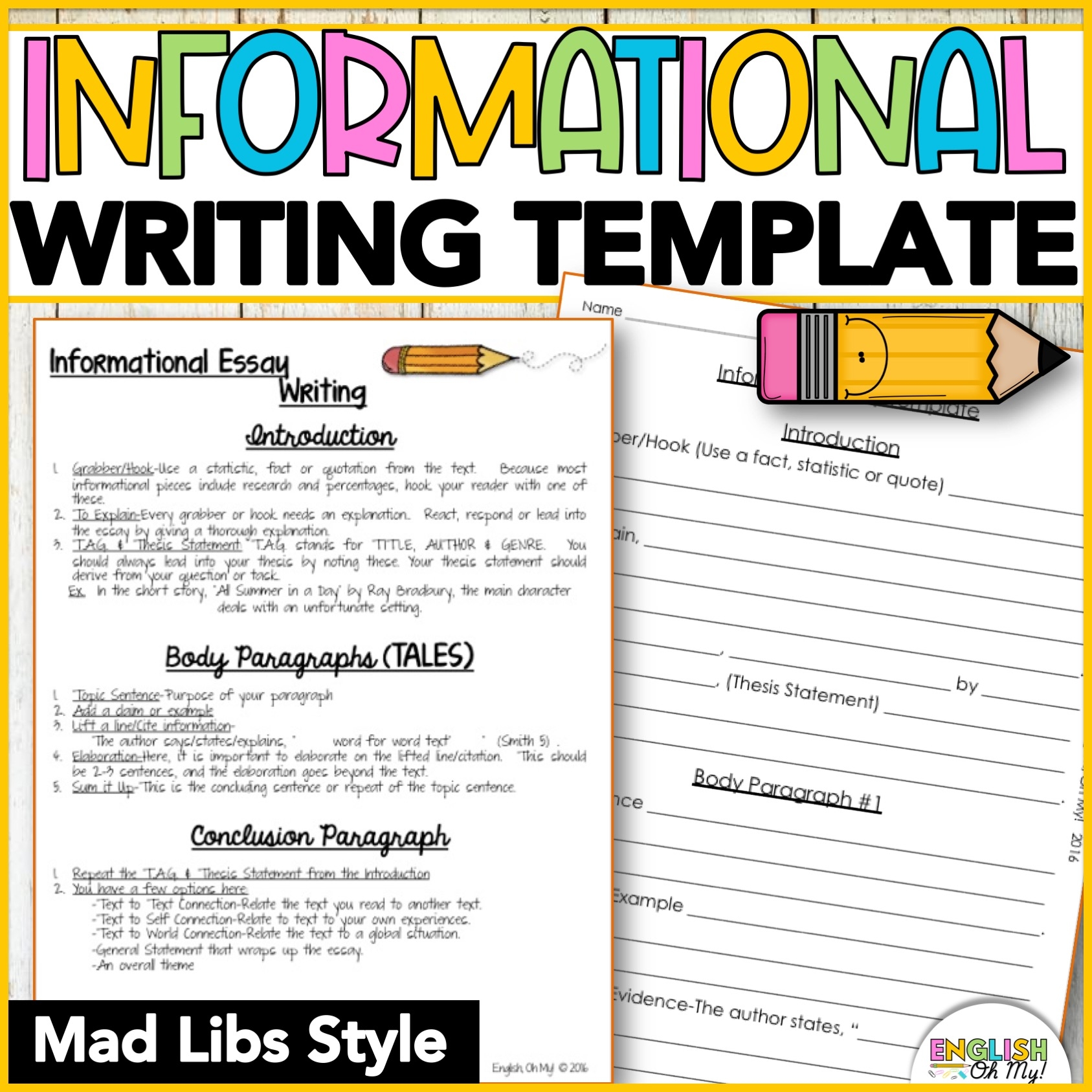 Informational Writing Templates English Oh My Informational Writing Templates English Oh My