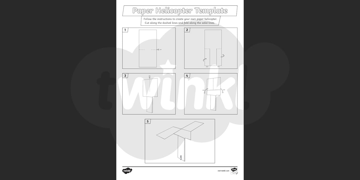 Investigating Paper Helicopters Template Twinkl KS2