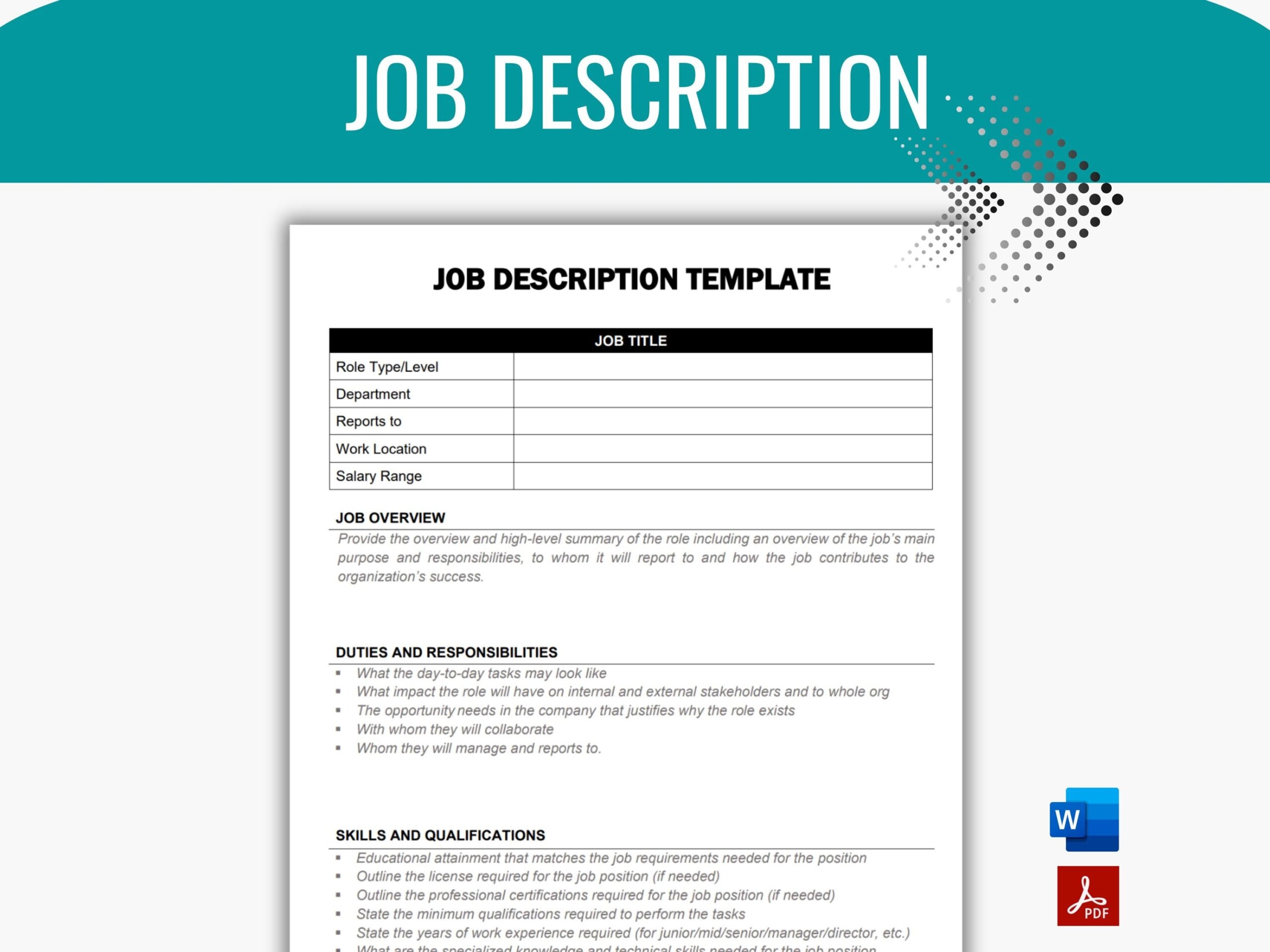job specification template