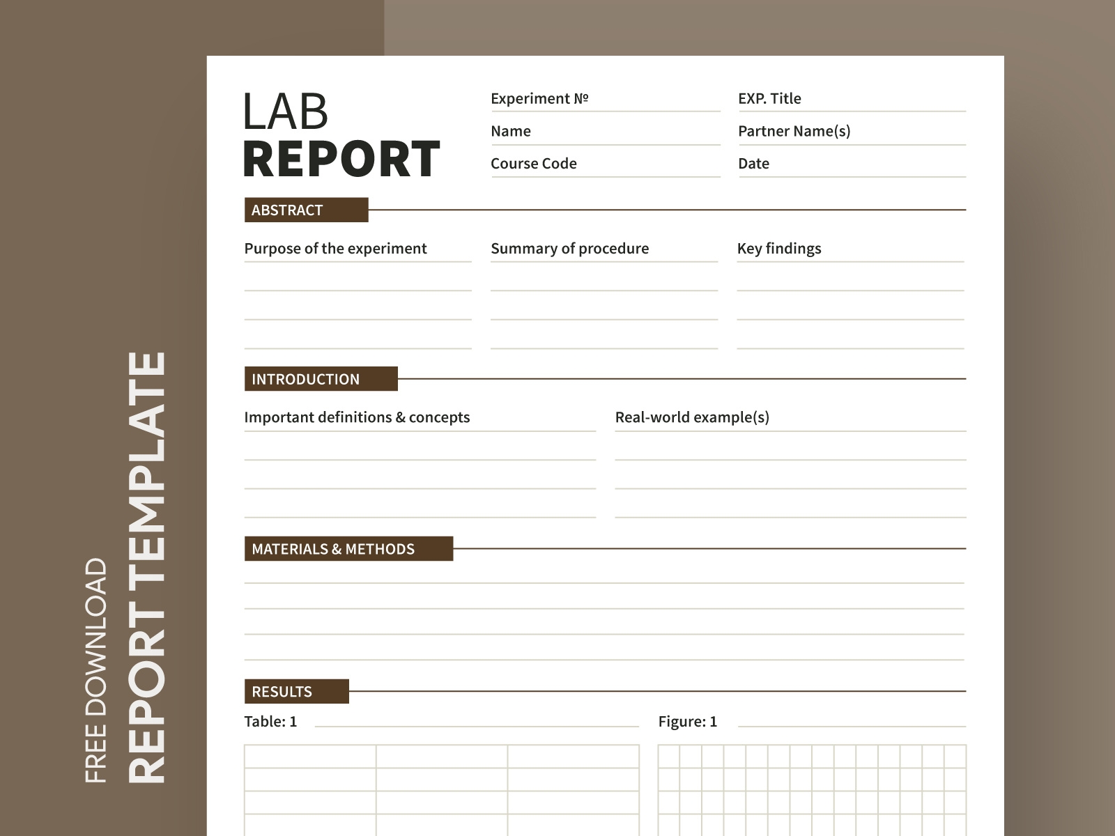 template laboratory report