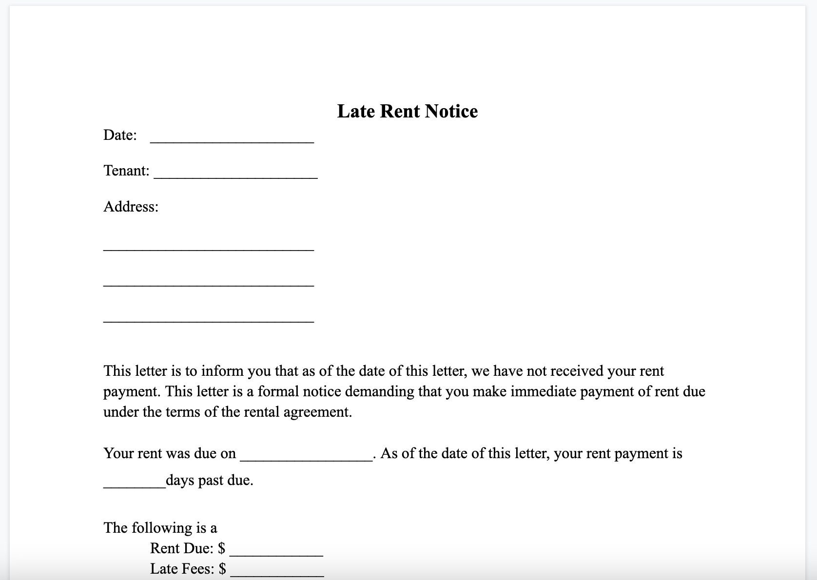 Late Rent Notice Google Docs microsoft Word Late Rent Payment Landlord Template Etsy Late Rent Notice Google Docs microsoft Word Late Rent Payment Landlord Template Etsy