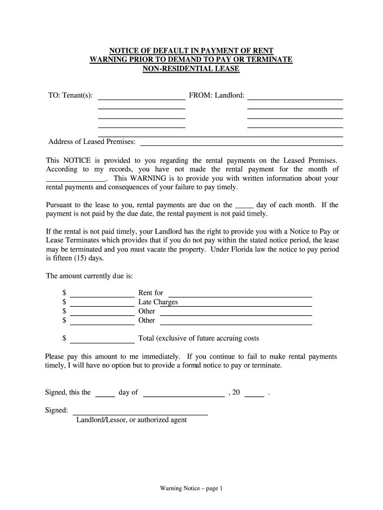 late rent notice template late rent notice template