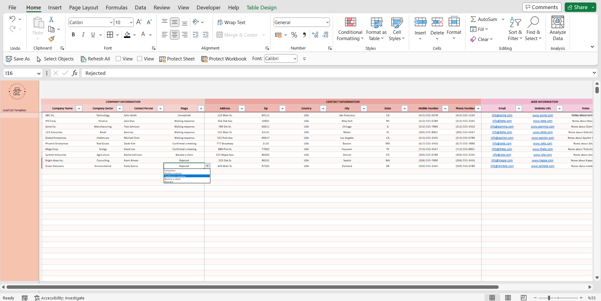 call template for lead follow-up