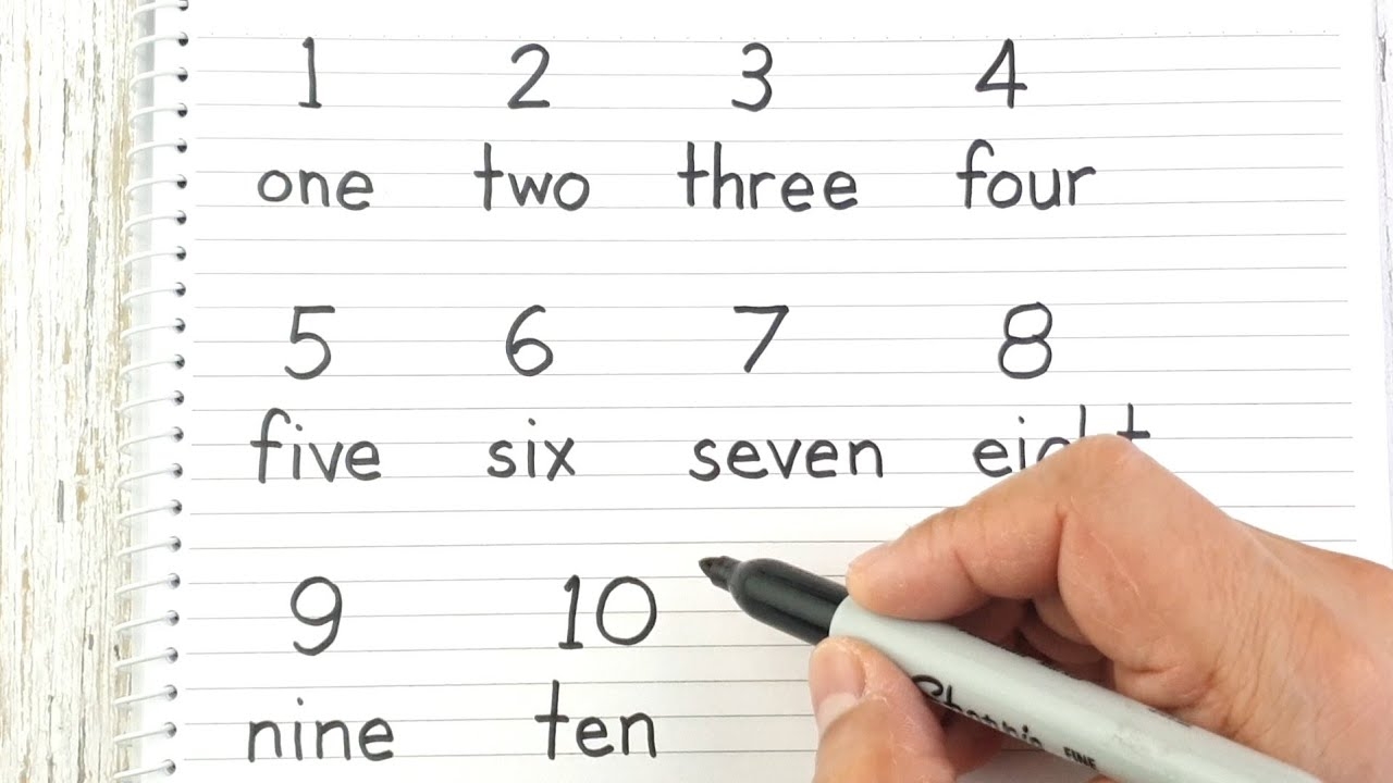 Learn To Write Numbers 1 To 10 Handwriting Numbers Tutorial YouTube