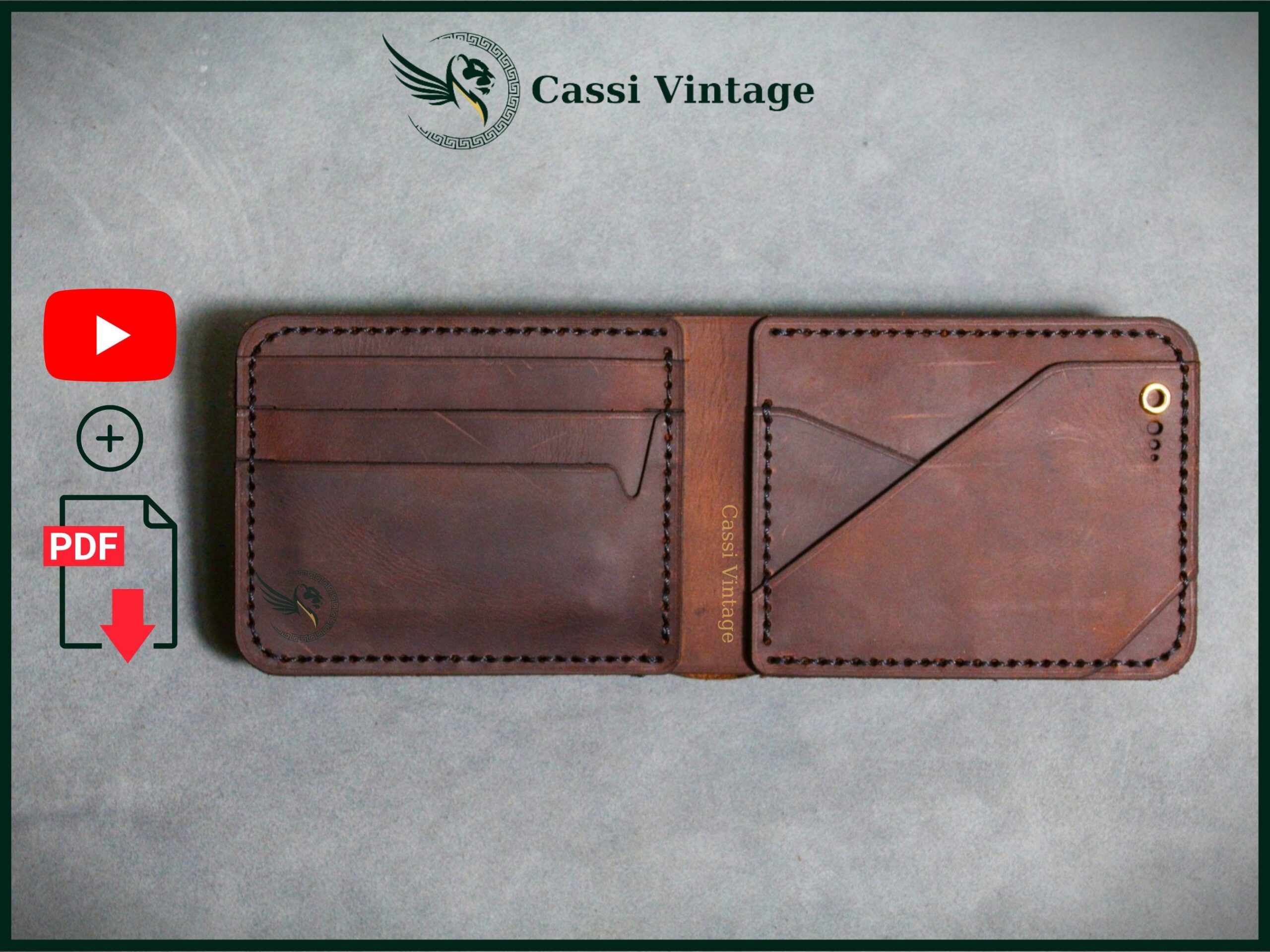 Leather Bifold Wallet Pattern DIY PDF Template Etsy Leather Bifold Wallet Pattern DIY PDF Template Etsy