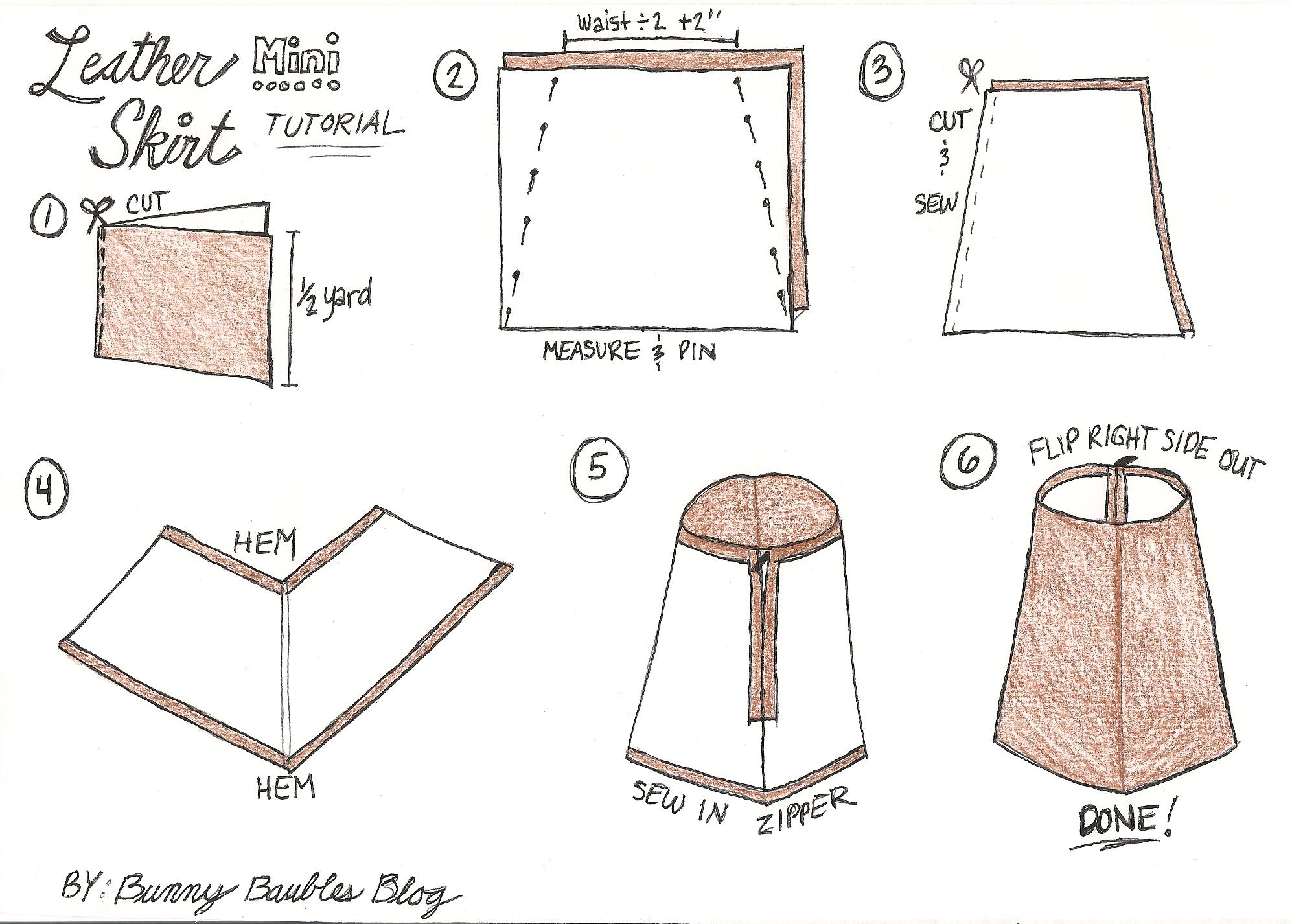 Leather Mini Skirt Sewing Tutorial Sew Bake Decorate