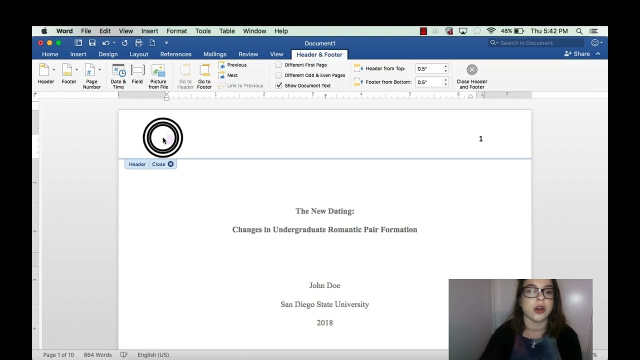 Making A Title Page In ASA Style YouTube