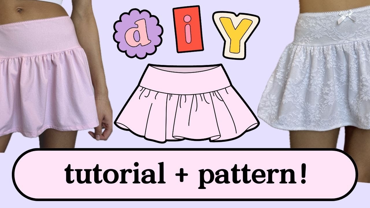 Mini Skirt Sewing Tutorial PATTERN Beginner Friendly YouTube