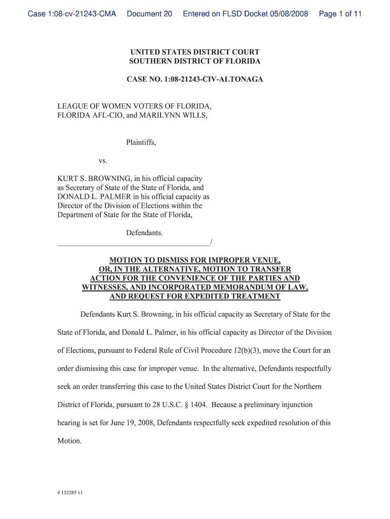 Motion To Dismiss Example Fill Online Printable Fillable Blank PdfFiller Motion To Dismiss Example Fill Online Printable Fillable Blank PdfFiller