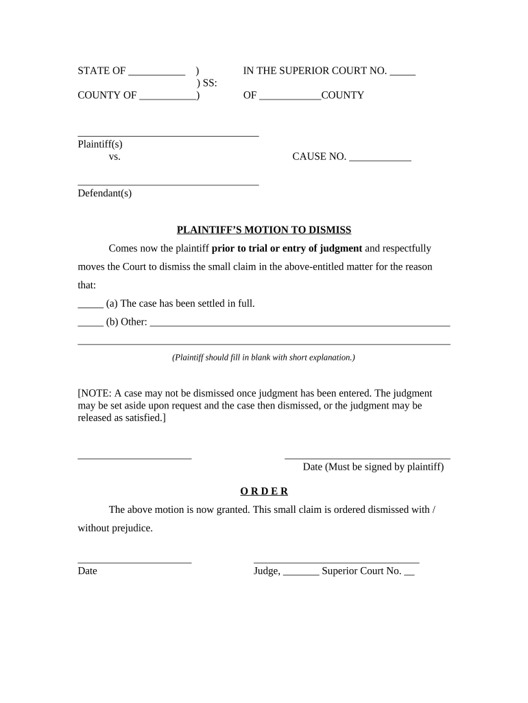 Motion To Dismiss Template Pdf Fill Out Sign Online DocHub