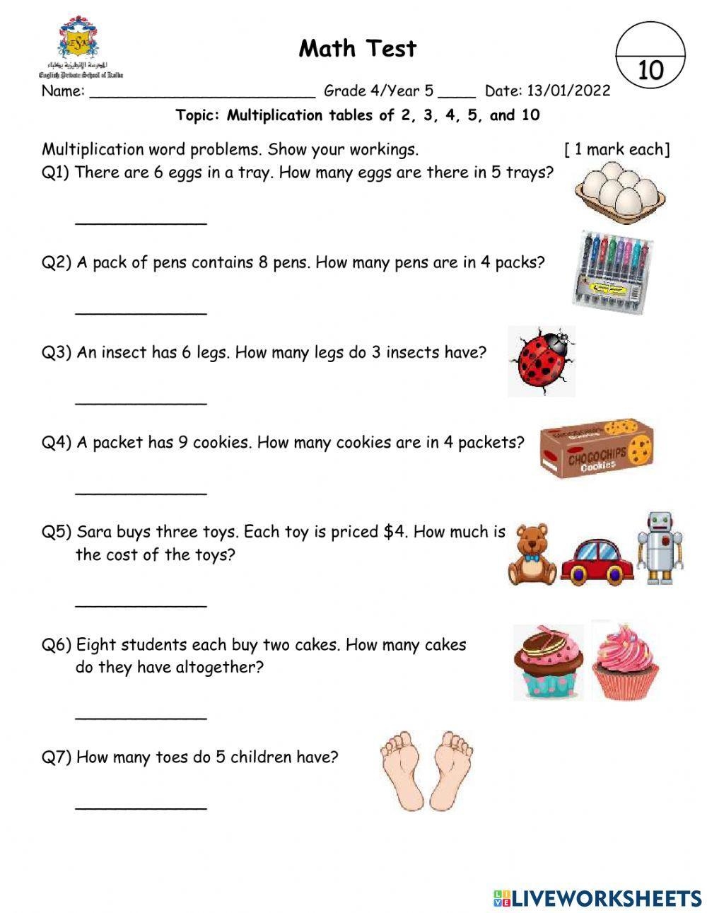 multiplication word problems grade 4