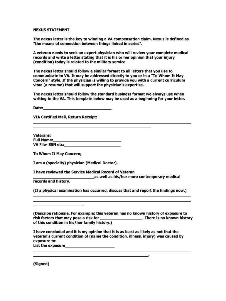 Nexus Letter Fill Out Sign Online DocHub