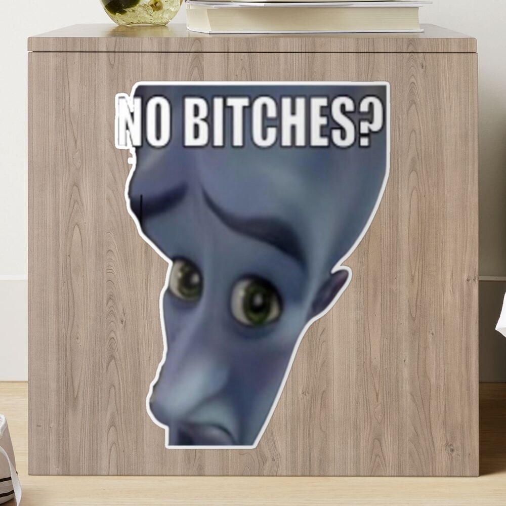 No Bitches Meme Megamind Sticker For Sale By MurphyKevin Redbubble No Bitches Meme Megamind Sticker For Sale By MurphyKevin Redbubble