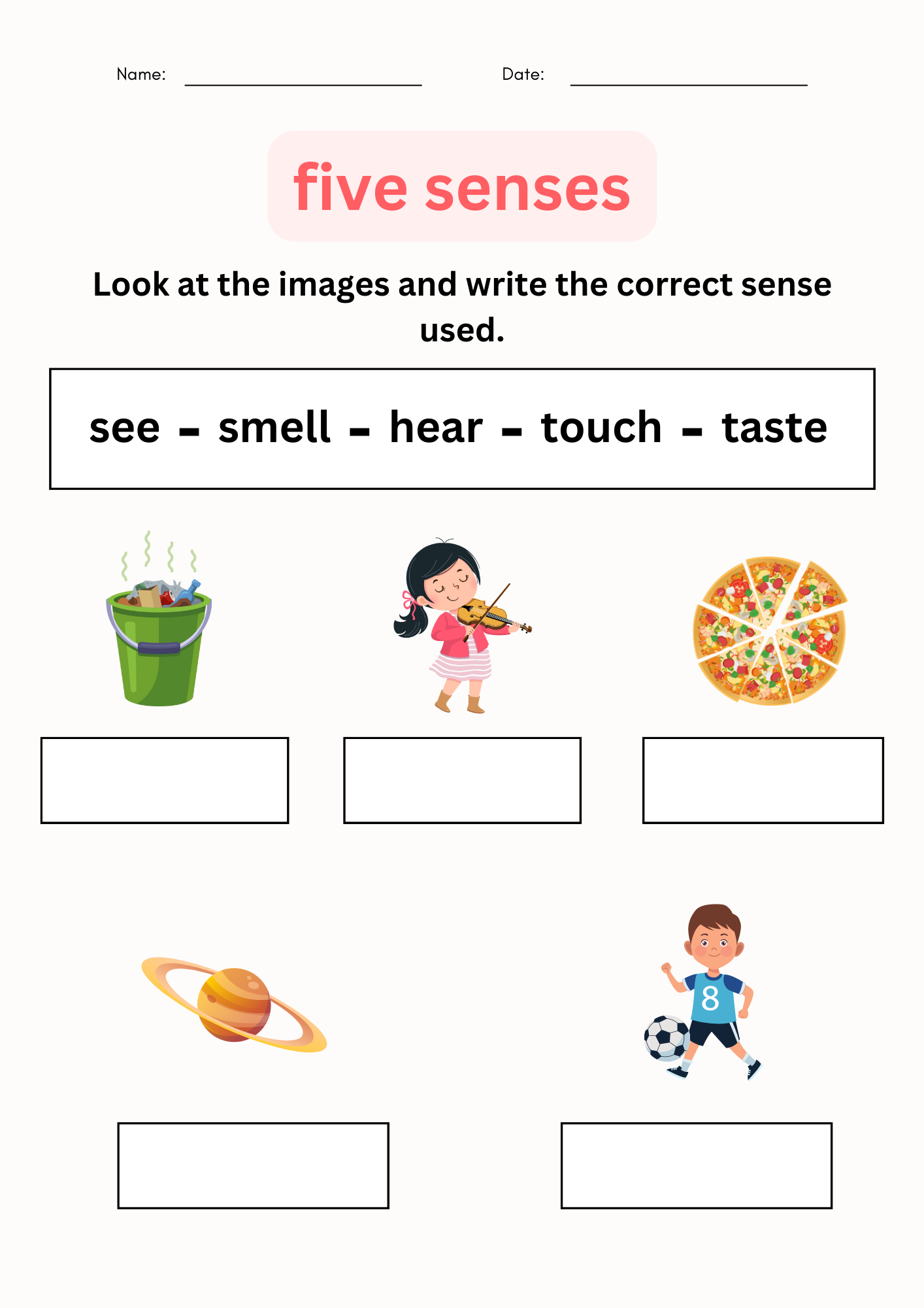 science sheets for kindergarten