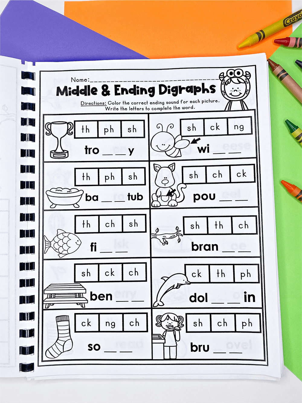 October Printables Second Grade Review Worksheets ELA Grammar Reading Math Shop Sweet Tooth Teaching