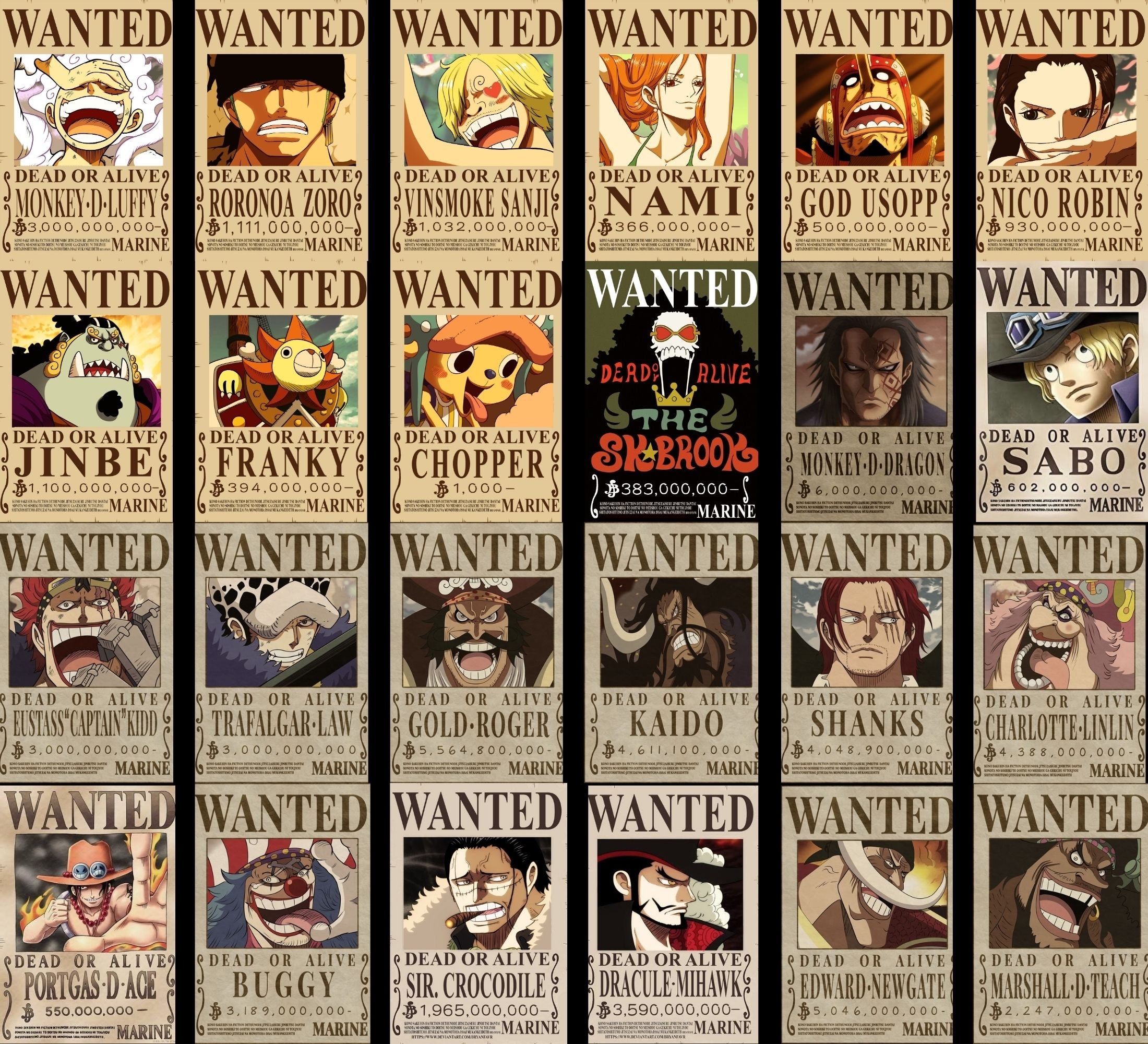 one piece wanted poster template