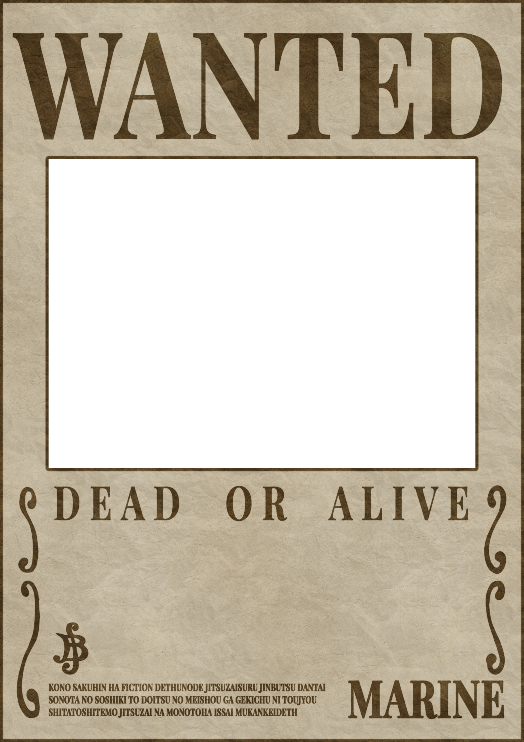 One Piece Wanted Poster Template ClayStage