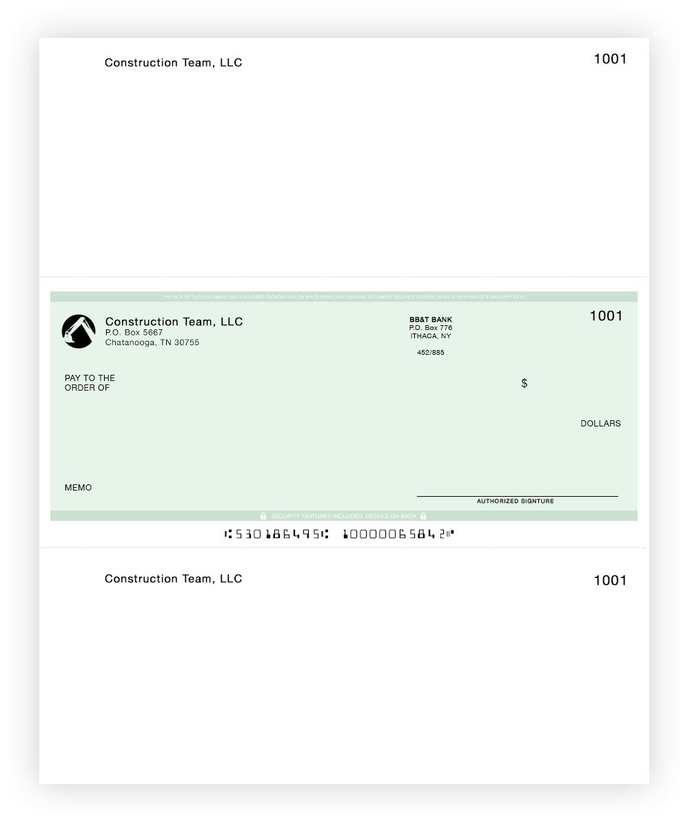 check printing template
