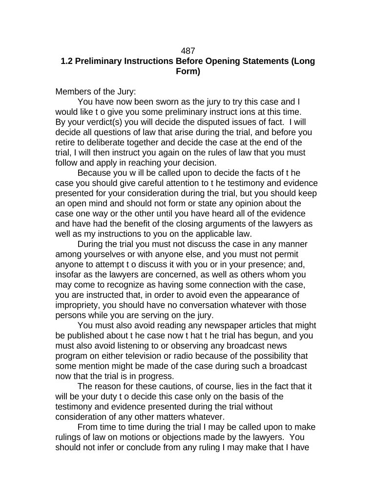 opening statement template