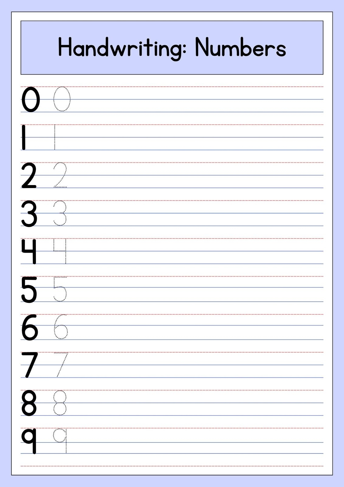 writing sheets for kids