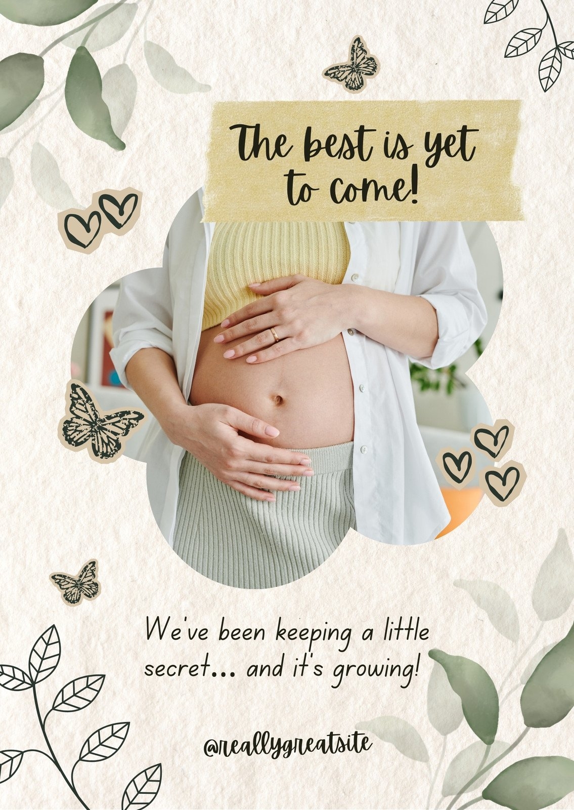 Page 2 Free Custom Printable Pregnancy Announcement Templates Canva