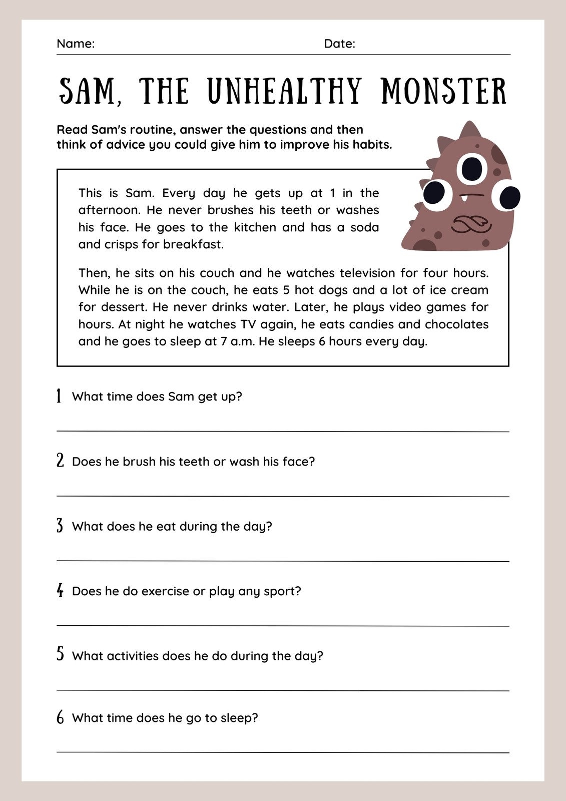 Page 2 Free Printable 2nd Grade Reading Worksheet Templates Canva
