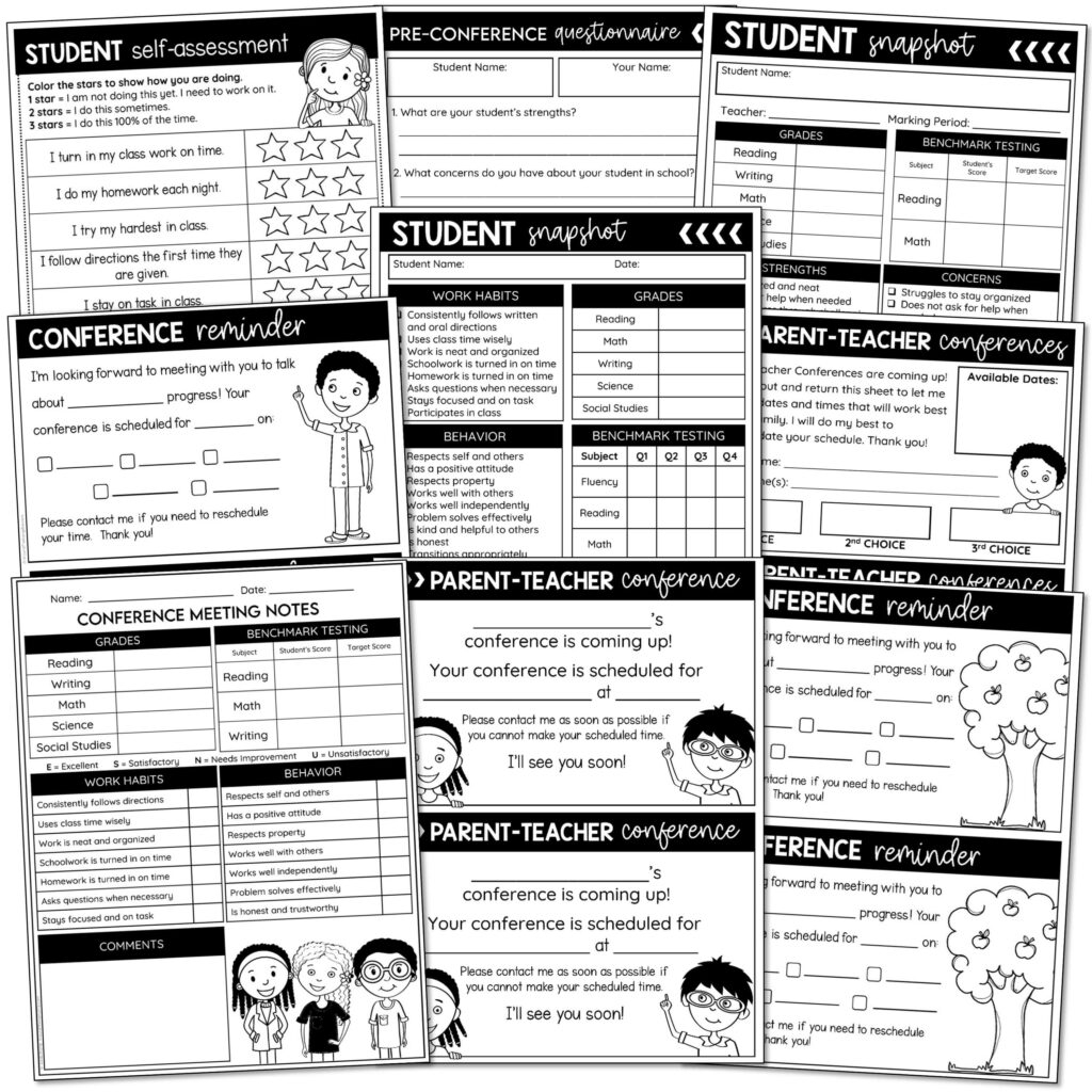 parent teacher conference template parent teacher conference template