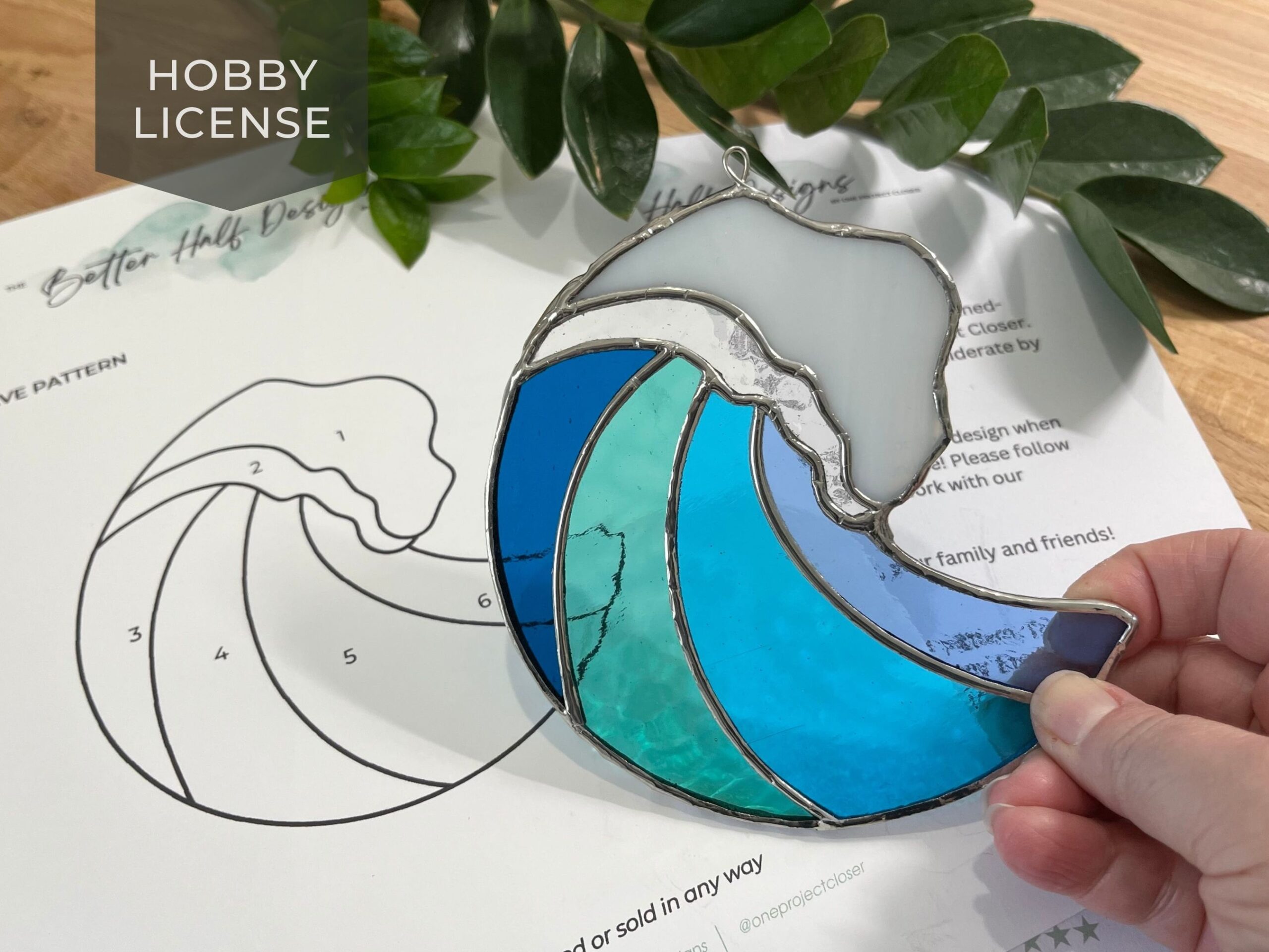PATTERNS Ocean Wave Stained Glass Patterns Digital Download Hobby License Etsy PATTERNS Ocean Wave Stained Glass Patterns Digital Download Hobby License Etsy