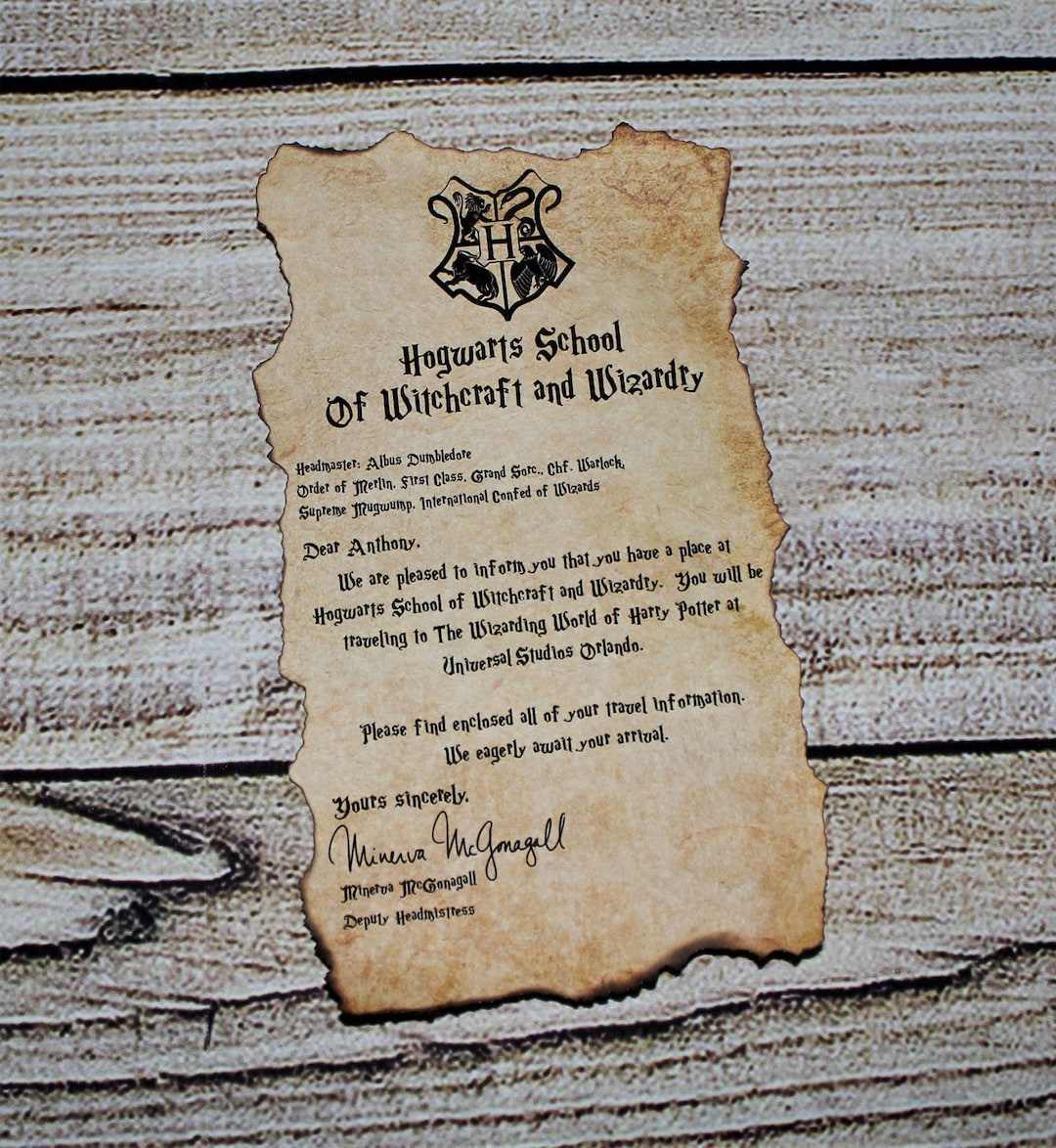 Personalized Hogwarts Acceptance Letter Universal Etsy Personalized Hogwarts Acceptance Letter Universal Etsy