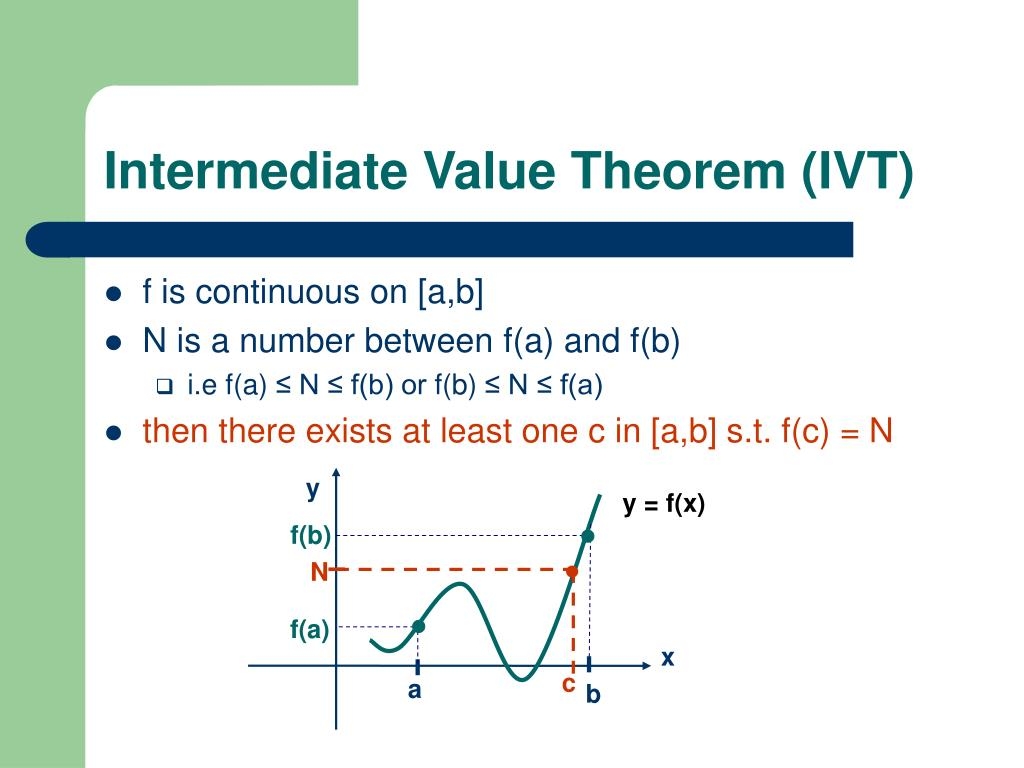 PPT Intermediate Value Theorem PowerPoint Presentation Free Download ID 6633489