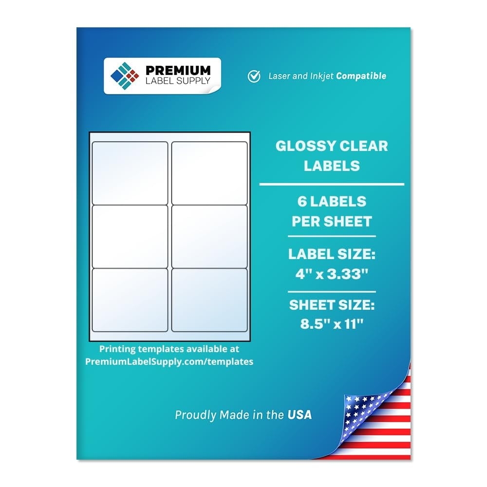Premium Label Supply White Sticker Mailing Shipping Labels 3 5 X 5 Laser Inkjet Compatible 4 Labels Sheet 25 Sheets 100 Total Adhesive Labels Walmart